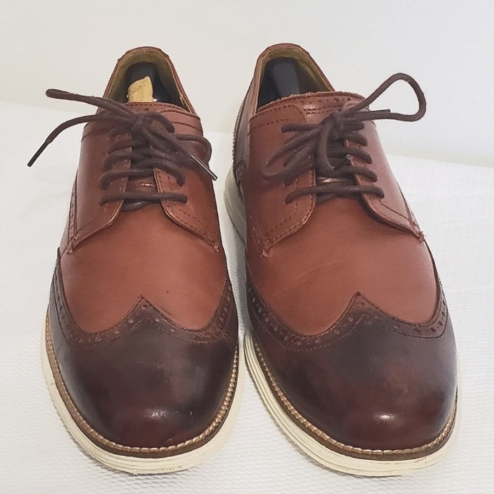 Cole Haan Original Grand Men's Brown Leather Wingtip Oxford Shoes Size 12